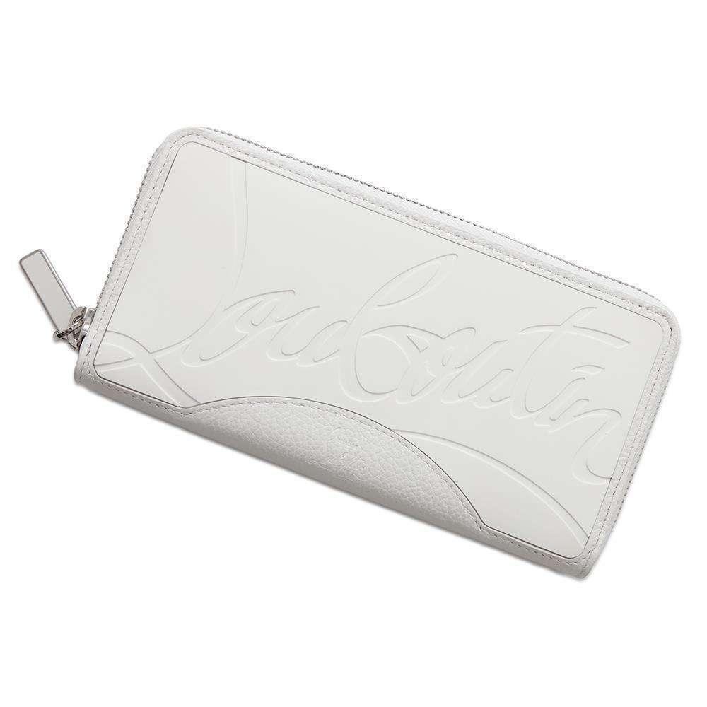 Christian Louboutin Panettone Round Zip Wallet White